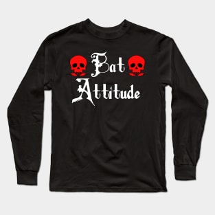 Bat Attitude (Red Version) Long Sleeve T-Shirt